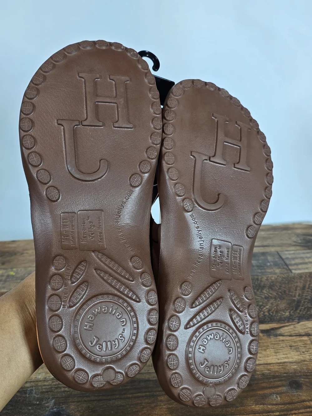 Men's Brown Slip On Men’s Flip Flop Sandals Size 8